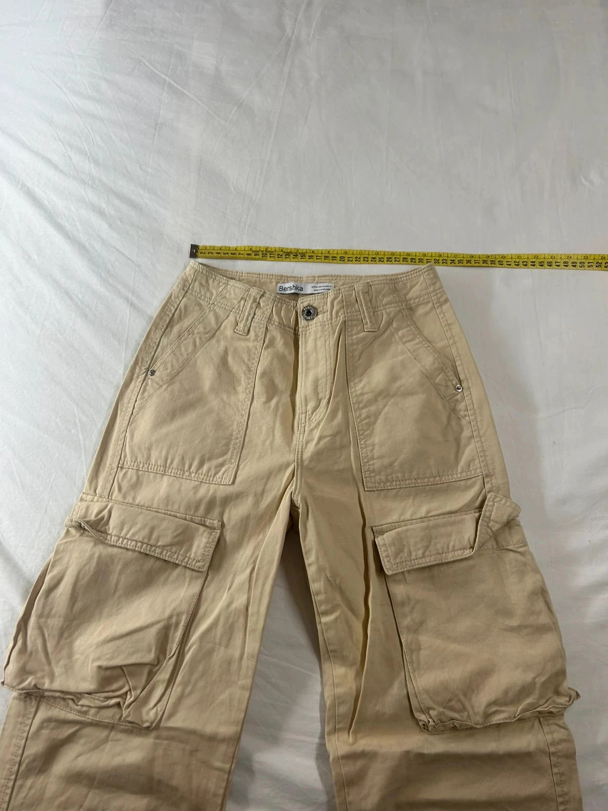 Creamy beige high-waisted Bershka jeans – photo 6